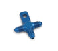 Earl's Performance 6453033ERL Aluminum AN Tee; Size: -3AN Male; 3/8 in. or 10 mm Mounting Hole; Anodized Blue; - Truck Part Superstore