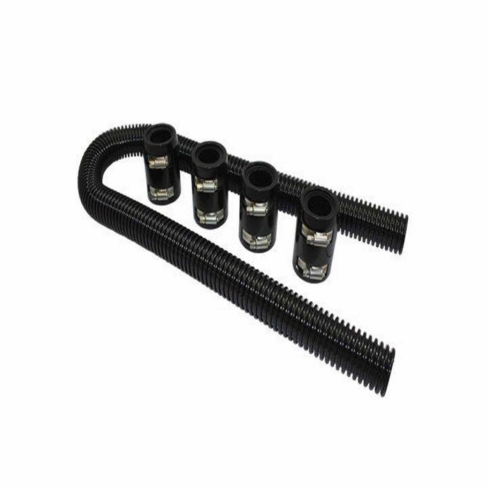 SpeedFx 6454 Black Stainless Steel 48 Inch Length Includes Alum Caps - Truck Part Superstore