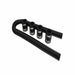 SpeedFx 6454 Black Stainless Steel 48 Inch Length Includes Alum Caps - Truck Part Superstore