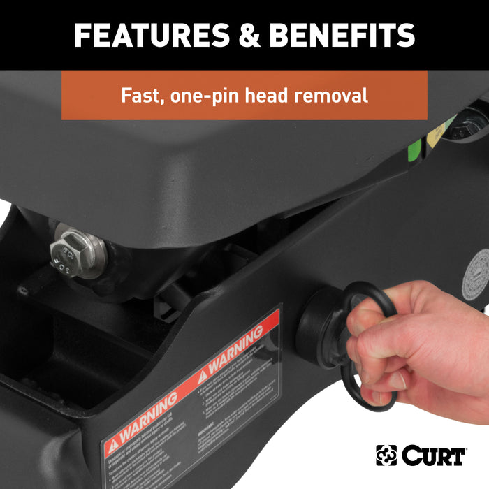 CURT 16091 A16 5th Wheel Hitch; Select Silverado; Sierra 2500; 3500 HD; 8ft. Bed Puck Syste - Truck Part Superstore