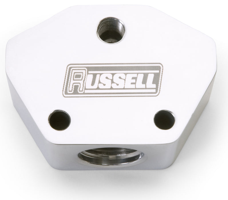 Russell 650401 POLISHED BILLET Y BLOCK W/-6 INLET /-6 OUTLET - Truck Part Superstore