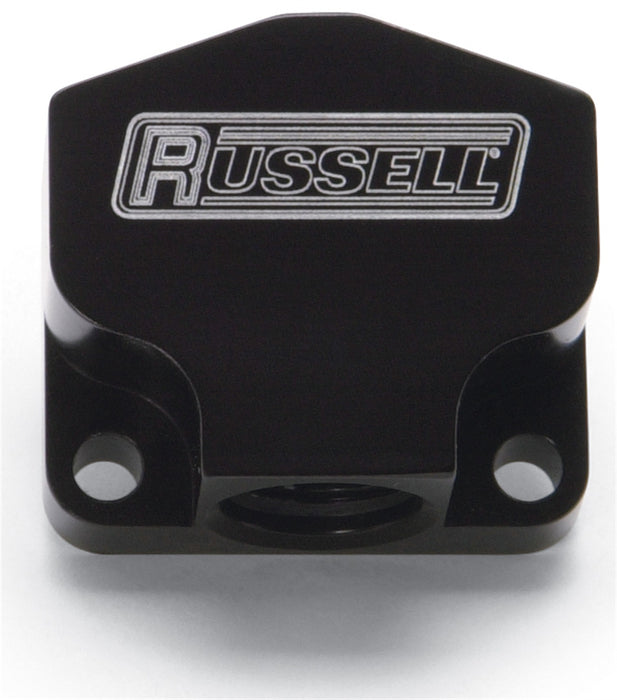 Russell 650413 BILLET Y-BLOCK-10 AN INLET /-8 OUTLET BLK ANODIZE - Truck Part Superstore