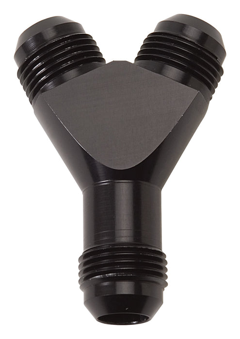 Russell 650450 FITTING #10 AN MALE W/FEMALE 1/8in. NPT SIDE PORT Y ADAPTER BLK ANODIZED - Truck Part Superstore