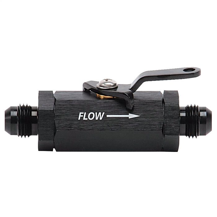 Russell 650633 Shutoff Valve; -6AN Male; Can Be Used For Fuel Or Water; Black Finish; - Truck Part Superstore
