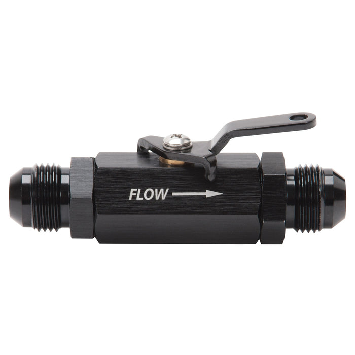 Russell 650643 Shutoff Valve; -8AN Male; Can Be Used For Fuel Or Water; Black Finish; - Truck Part Superstore