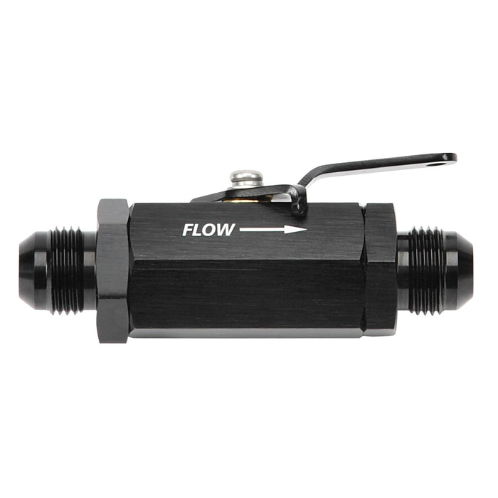 Russell 650653 Shutoff Valve; -10AN Male; Can Be Used For Fuel Or Water; Black Finish; - Truck Part Superstore