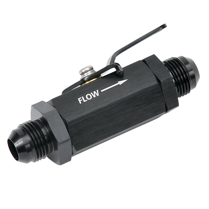 Russell 650653 Shutoff Valve; -10AN Male; Can Be Used For Fuel Or Water; Black Finish; - Truck Part Superstore