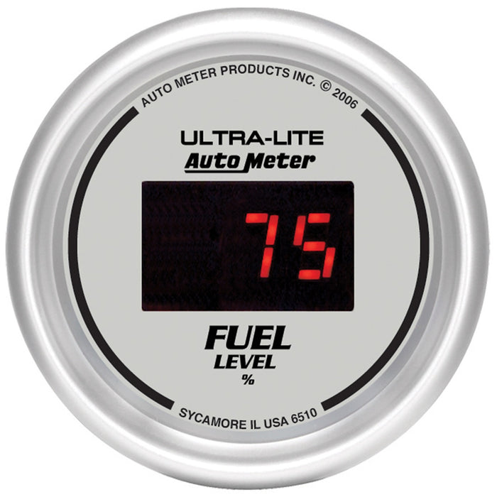 AutoMeter 6500 GAUGE KIT; 5 PC.; 3 3/8in./2 1/16in.; ELEC. SPEEDO.; DIGITAL; SILVER W/RED LED - Truck Part Superstore