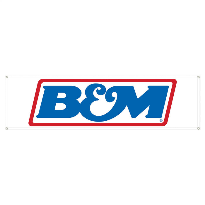 B&M 651700 Banner; 23 in. x 82 in.; B&M Logo; - Truck Part Superstore