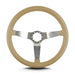 Lokar 65209 Lecarra Vette 3 Steering Wheel; Tan; Brushed Spokes; 14 in. Standard Grip; - Truck Part Superstore