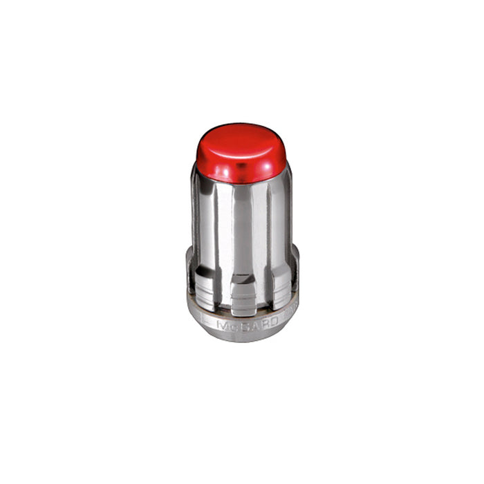 McGard 65340RC Tuner Style Cone Seat Lug Nuts-Chrome w/Red Caps - Truck Part Superstore