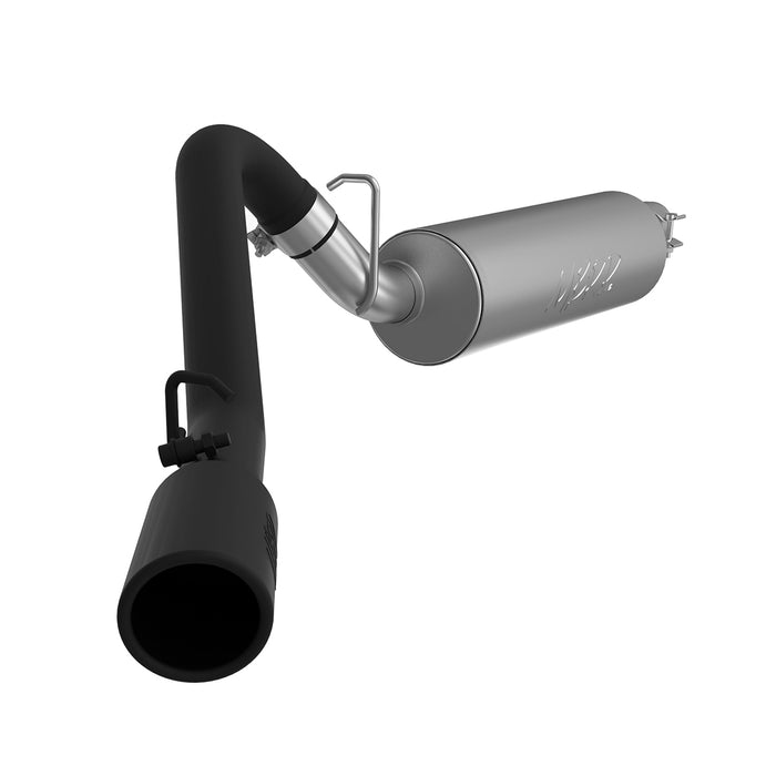 MBRP S5512BLK Jeep TJ Cat Back Exhaust System Single Side For Black Coated For 97-99 Wrangler TJ MBRP - Truck Part Superstore
