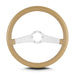 Lokar 65409 Lecarra Two Smooth Steering Wheel; Tan; Brushed Spokes; 14 in. Standard Grip; - Truck Part Superstore