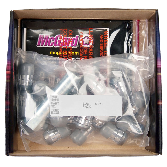 McGard 65454BC Tuner Style Cone Seat Wheel Installation Kit-Chrome w/Blue Caps - Truck Part Superstore