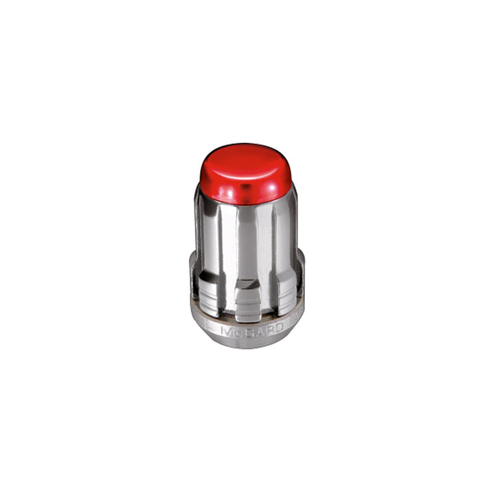 McGard 65454RC Tuner Style Cone Seat Wheel Installation Kit-Chrome w/Red Caps - Truck Part Superstore