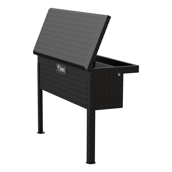 UWS TBSM-36-LP-MB Matte Black Aluminum 36in. Truck Side Tool Box; Low Profile (LTL Shipping Only) - Truck Part Superstore