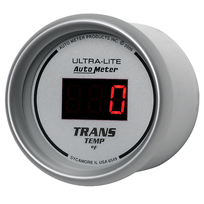 AutoMeter 6549 GAUGE; TRANS TEMP; 2 1/16in.; 340deg.F; DIGITAL; SILVER DIAL W/RED LED - Truck Part Superstore