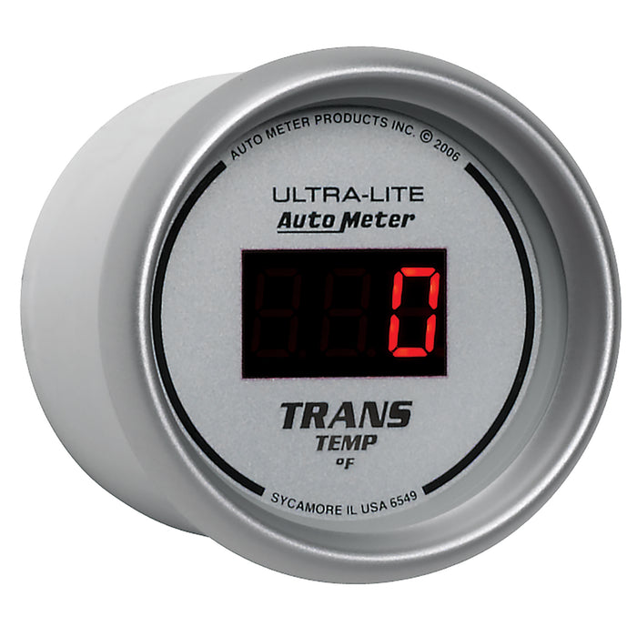 AutoMeter 6549 GAUGE; TRANS TEMP; 2 1/16in.; 340deg.F; DIGITAL; SILVER DIAL W/RED LED - Truck Part Superstore