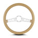 Lokar 65509 Lecarra SS Steering Wheel; Tan; Brushed Spokes; 14 in. Standard Grip; - Truck Part Superstore