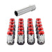 McGard 65554RCC Tuner Style Cone Seat Wheel Installation Kit-Chrome w/Red Cap-Clamshell - Truck Part Superstore