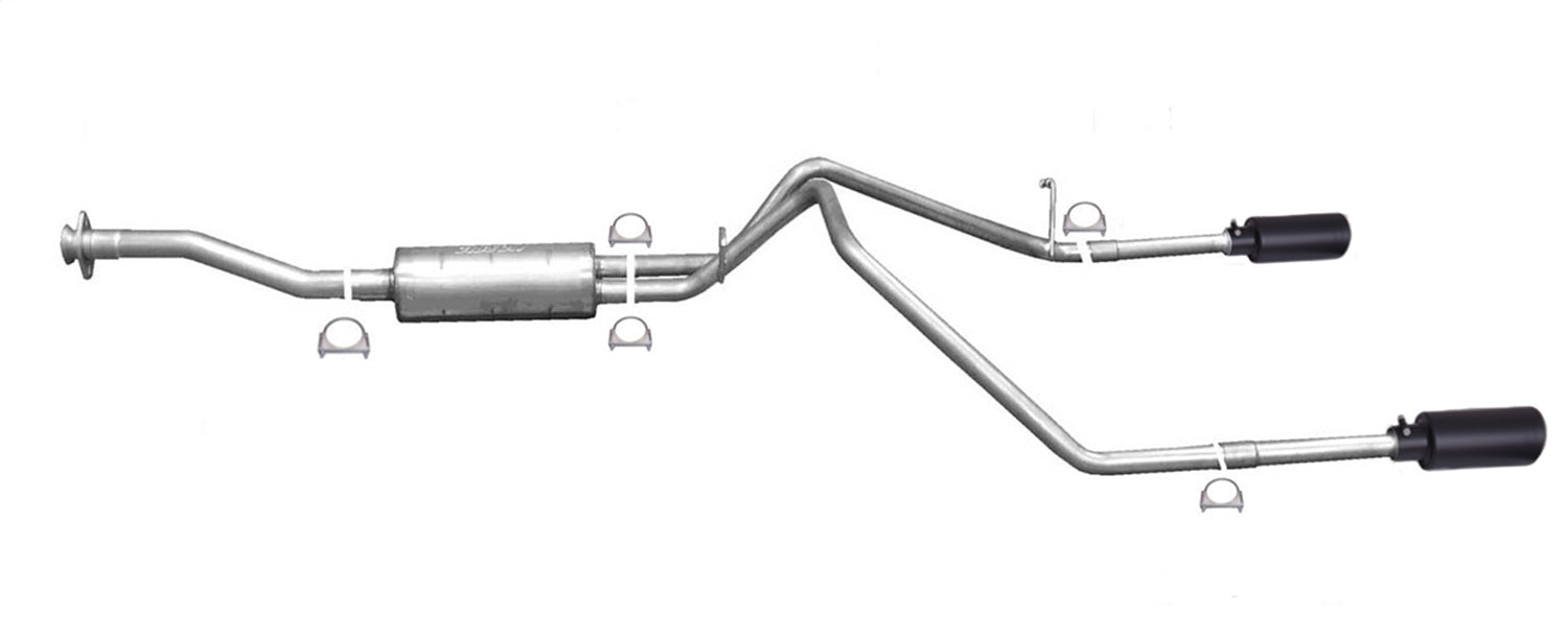 Gibson Performance Exhaust 65586B Black Elite Dual SplitExhaust System; Stainless - Truck Part Superstore