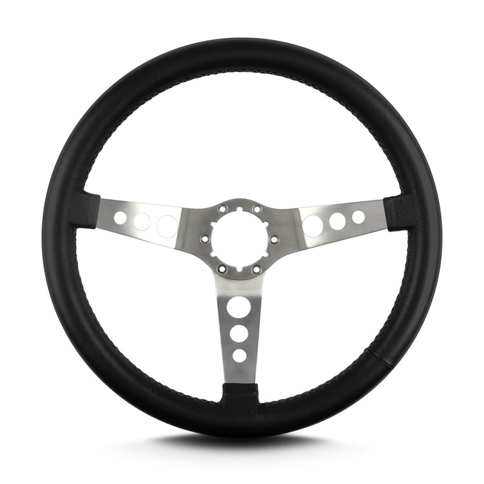 Lokar 65601 Lecarra Hot Rod Steering Wheel; Black; Brushed Spokes; 14 in. Standard Grip; - Truck Part Superstore