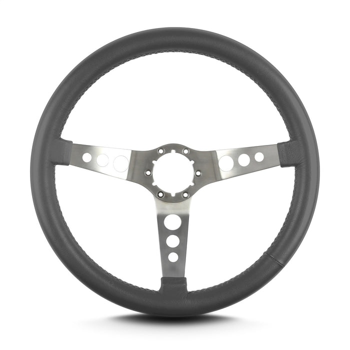 Lokar 65606 Lecarra Hot Rod Steering Wheel; Dark Grey; Brushed Spokes; 14 in. Standard Grip; - Truck Part Superstore