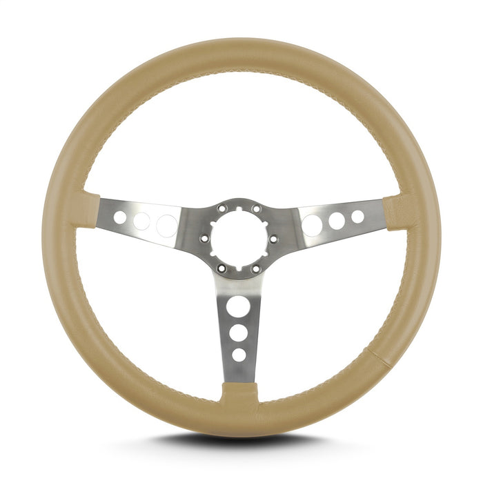 Lokar 65609 Lecarra Hot Rod Steering Wheel; Tan; Brushed Spokes; 14 in. Standard Grip; - Truck Part Superstore