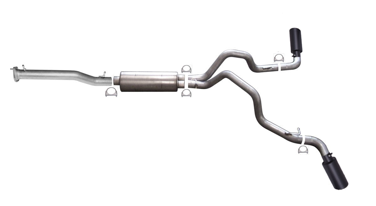 Gibson Performance Exhaust 65652B Black Elite Cat-Back Dual Extreme Exhaust System; Stainless - Truck Part Superstore