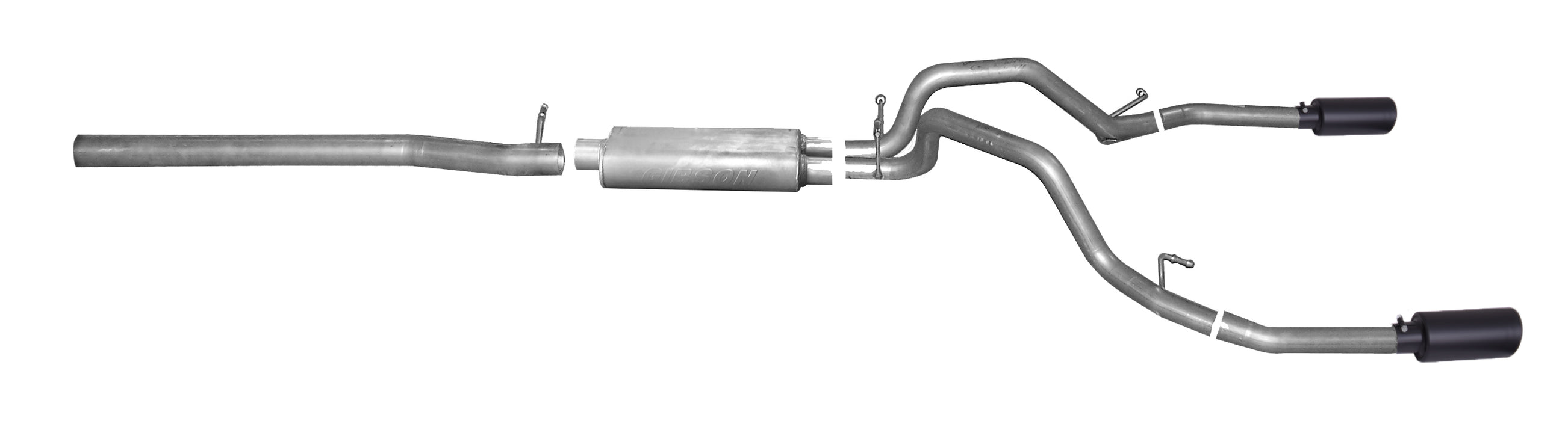Gibson Performance Exhaust 65677B Black Elite Cat-Back Dual Split Exhaust System; Stainless - Truck Part Superstore