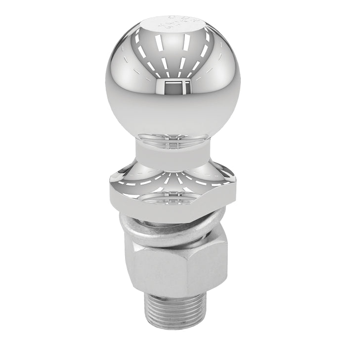 CURT 40066 2in. Trailer Ball (1in. x 2-1/8in. Shank; 6;000 lbs.; Chrome; Packaged) - Truck Part Superstore