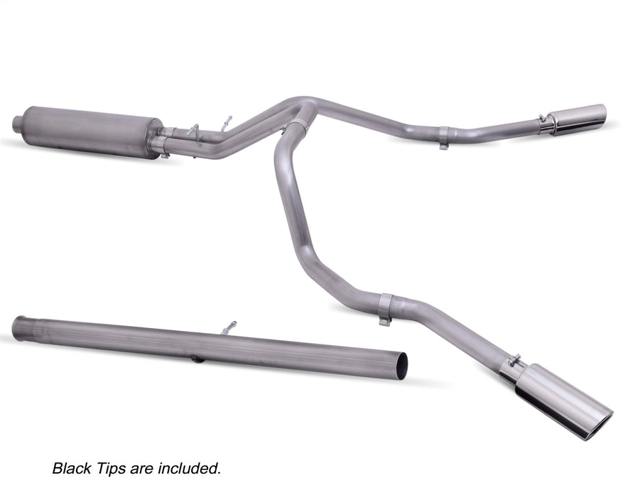 Gibson Performance Exhaust 65714B Black Elite Dual Extreme Exhaust System; Stainless - Truck Part Superstore
