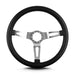 Lokar 65801 Lecarra Teardrop Steering Wheel; Black; 3 Brushed Spokes; 14 in. Standard Grip; - Truck Part Superstore