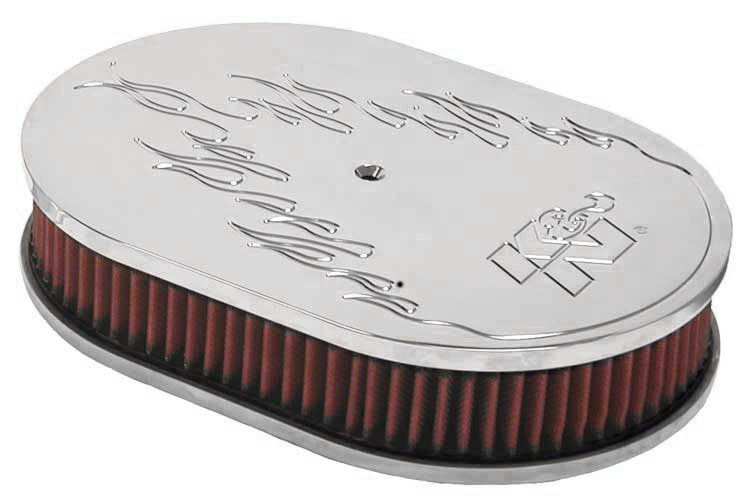 K&N 66-1530 Oval Air Filter Assembly - Truck Part Superstore