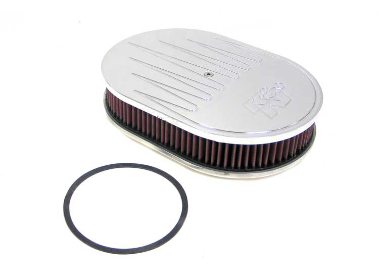 K&N 66-1550 Oval Air Filter Assembly - Truck Part Superstore