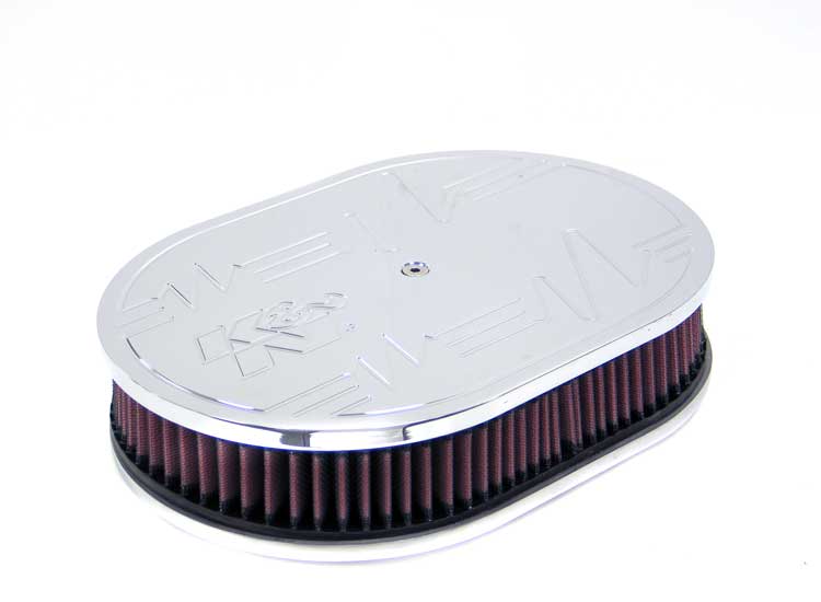 K&N 66-1570 Oval Air Filter Assembly - Truck Part Superstore