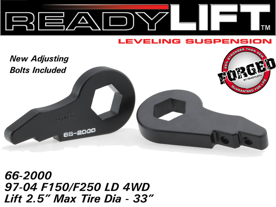 ReadyLift 66-2000 ReadyLIFT 1997-2000 FORD F150 2'' Leveling Kit (Forged Torsion Key) - Truck Part Superstore