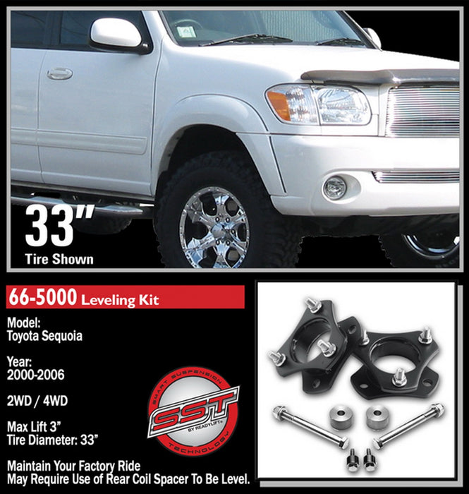 ReadyLift 66-5000 Front Leveling Kit; 3 in. Lift; Incl. All Hardware; Allows Up To 35 in. Tire; - Truck Part Superstore