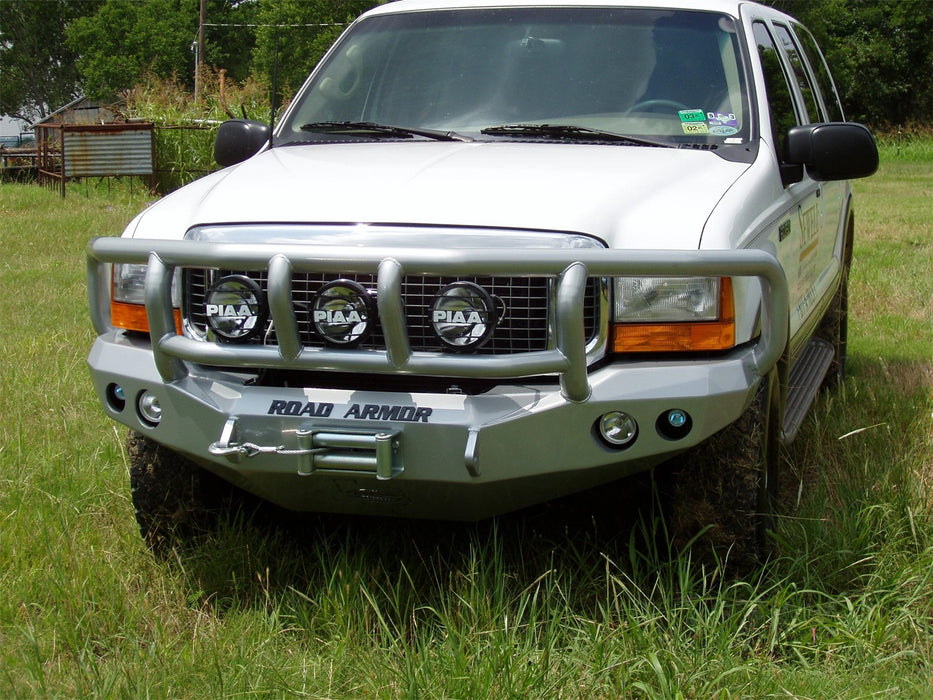 Road Armor 66002B Stealth Winch Front Bumper; Titan II Guard; Satin Black; - Truck Part Superstore