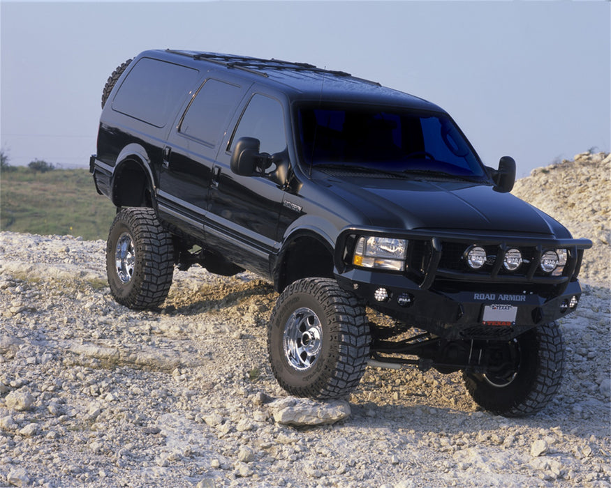 Road Armor 66002B Stealth Winch Front Bumper; Titan II Guard; Satin Black; - Truck Part Superstore