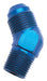 Russell 660100 45 Deg. Flare To Pipe Adapter Fitting; Blue Anodized; -6AN; 1/8 in. Pipe Size; - Truck Part Superstore