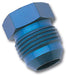 Russell 660170 Flare Plug; Blue Anodized; -3AN; - Truck Part Superstore