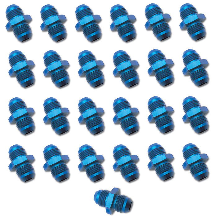 Russell 660358 Flare Union Adapter; Blue Anodized; -6AN; Bulk Pack Of 25; - Truck Part Superstore