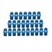 Russell 660418 BULK PKG (25 PCS)-3 TI 1/8in. NPT FLARE TO PIPE ADPTR; BLUE ANODIZE - Truck Part Superstore