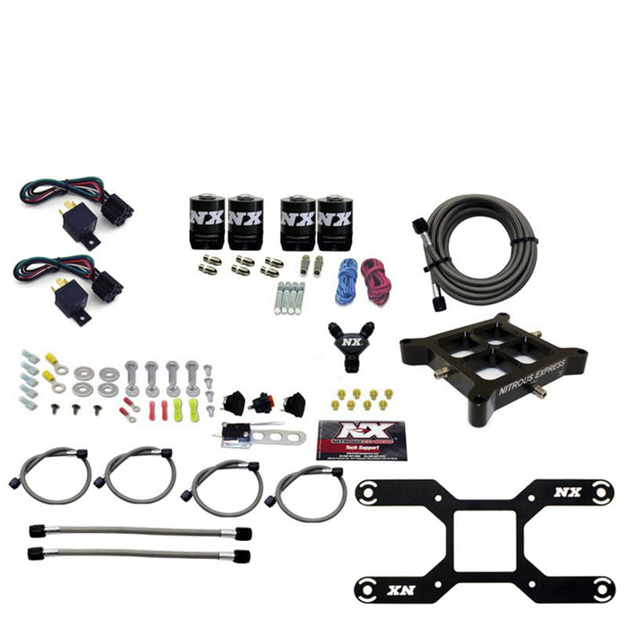 Nitrous Express 66042-00 4150 DUAL STAGE BILLET CROSSBAR; (50-300/100-500HP) LESS BOTTLE - Truck Part Superstore