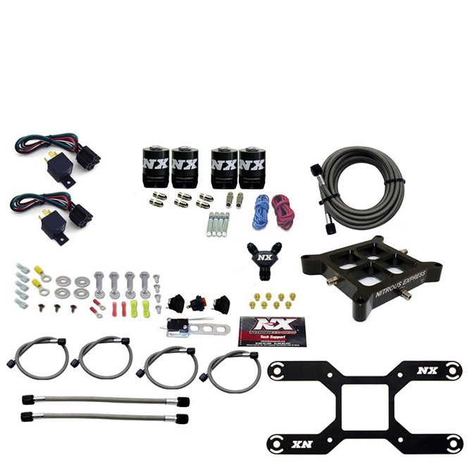 Nitrous Express 66042-00 4150 DUAL STAGE BILLET CROSSBAR; (50-300/100-500HP) LESS BOTTLE - Truck Part Superstore