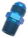 Russell 660420 Straight Flare To Pipe Adapter Fitting; Blue Anodized; -4AN; 1/8 in. Pipe Size; - Truck Part Superstore