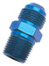 Russell 660430 Straight Flare To Pipe Adapter Fitting; Blue Anodized; -4AN; 1/4 in. Pipe Size; - Truck Part Superstore