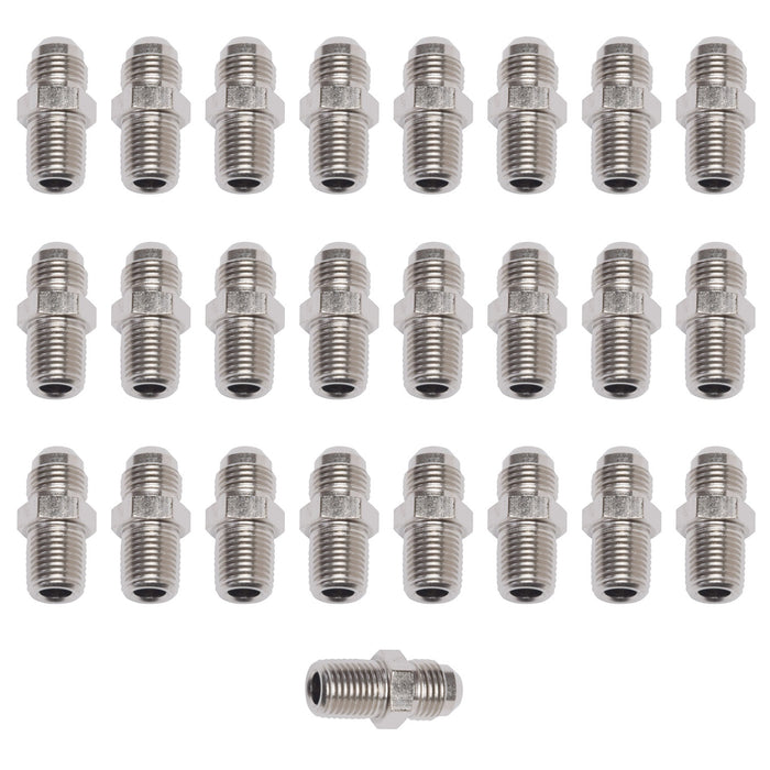 Russell 660439 25 PC BULK PKG;-4 AN MALE FLARE TO 1/4 NPT ENDURA STRAIGHT ADAPTER - Truck Part Superstore