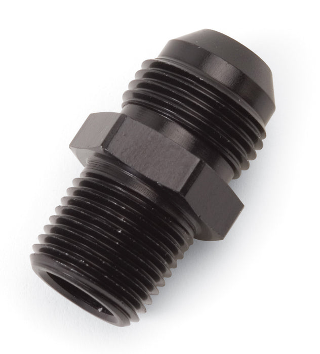 Russell 660443 Flare To Pipe Straight Adapter Fitting; Black; -6AN; 1/4 in. NPT; - Truck Part Superstore